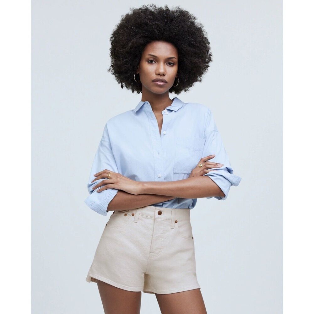 Madewell Cream Jean Shorts